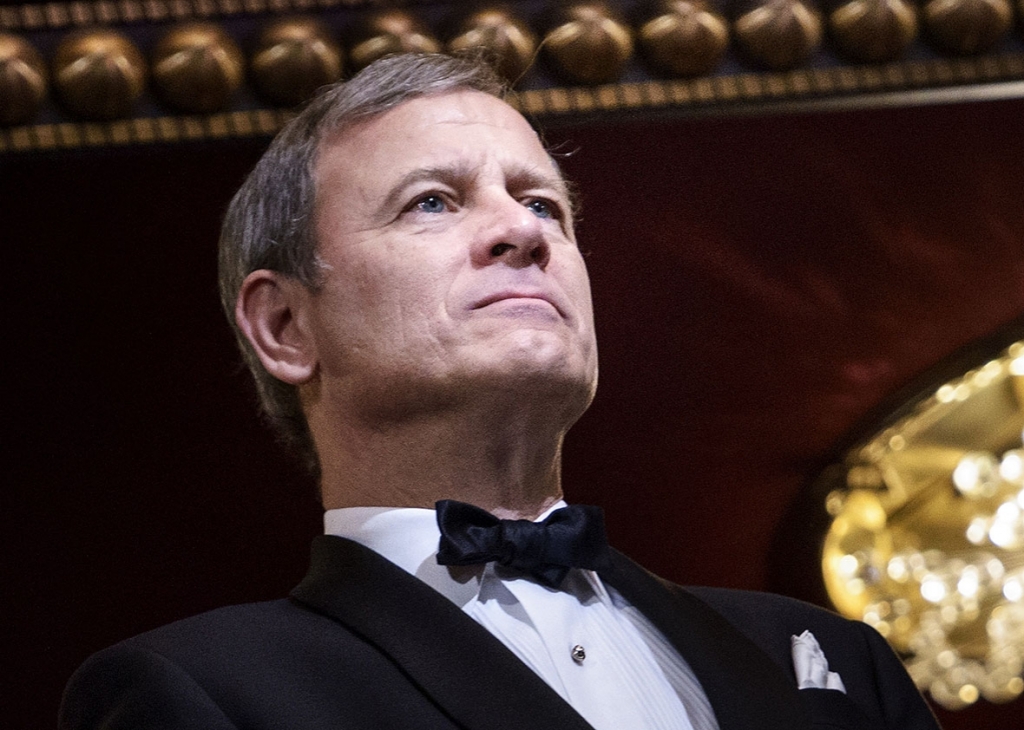 Chief Justice of the US Supreme Court John Roberts listens during the 37th Kennedy Center Honors at the Kennedy Center