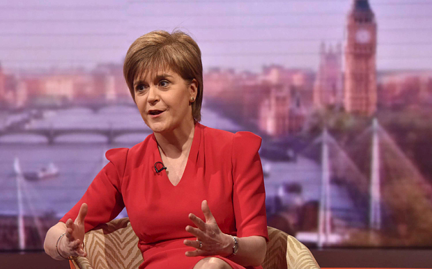 Nicola Sturgeon the leader of the Scottish National Party