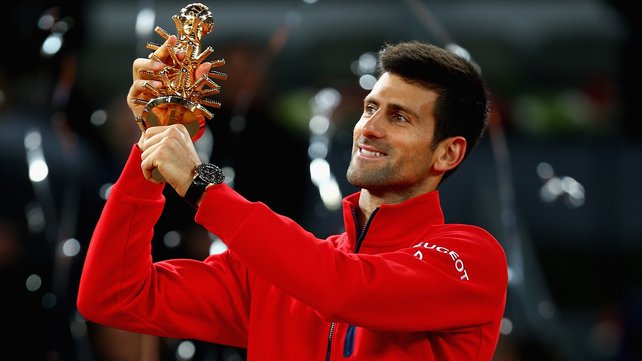 Novak Djokovic wins a record 29th ATP World Tour Masters 1000 event as well as his second title in the Mutua Madrid Open