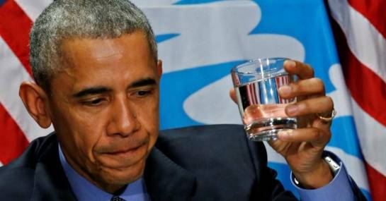 President Obama in Flint drinking water