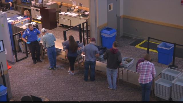 Officials advise travelers to arrive at the airport 2 hours early