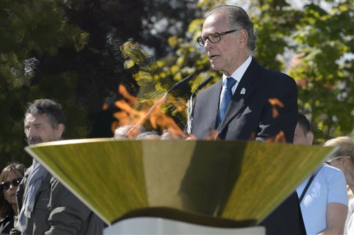 Carlos Arthur Nuzman Brazil's Olympic Committee President speaks during the Olympic flame welcoming ceremony at the Olympic Museum in Lausanne Switzerland Friday