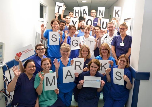 Papworth Hospital staff send a message