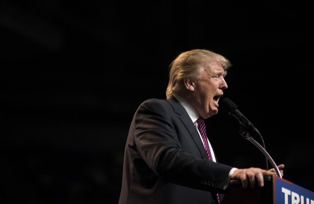 REPUBS TRUMP RYAN Donald Trump the presumptive Republican presidential nominee speaks at a campaign rally at the Charleston Civic Center in Charleston W.V. on Thursday