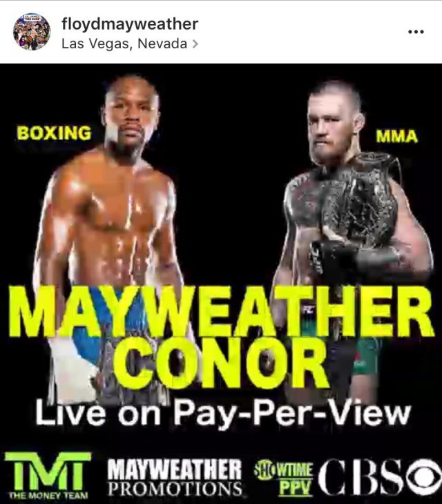 Mayweather's Instagram account