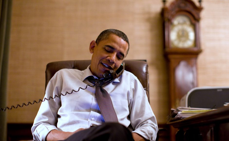 President Obama spoke to Rodrigo Duterte on the phone to congratulate him on his electoral success. Pic AP  The White House