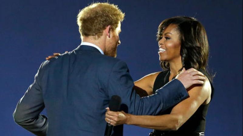 Britian's Prince Harry and Michelle Obama were joined by famous personalities from the sports politics and entertainment industry