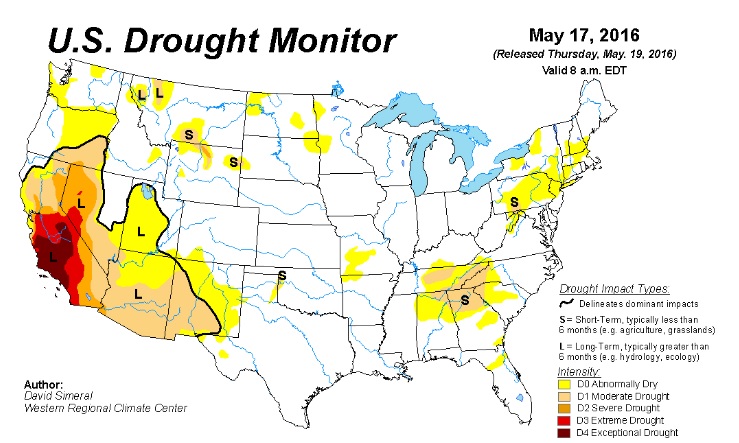 Provided by the United States Drought Monitor in Lincoln Neb