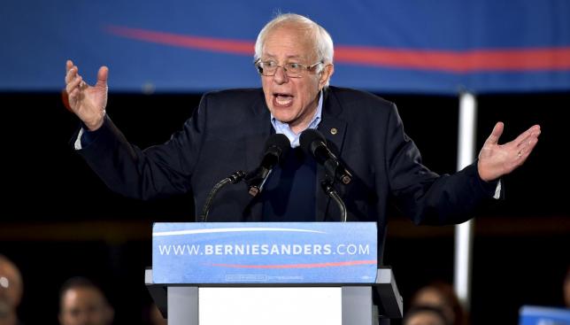 U.S. Democratic presidential candidate Senator Bernie Sanders speaks at a rally in North Las Vegas Nevada