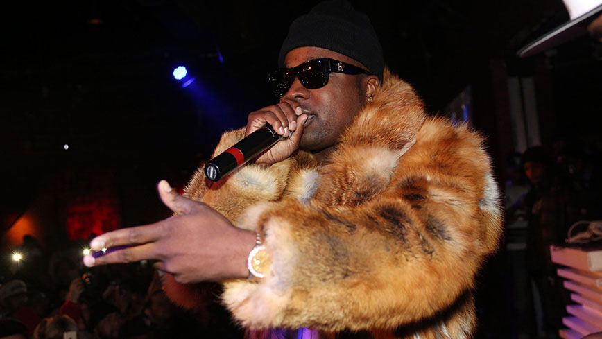 Rapper Troy Ave on stage. Source Getty