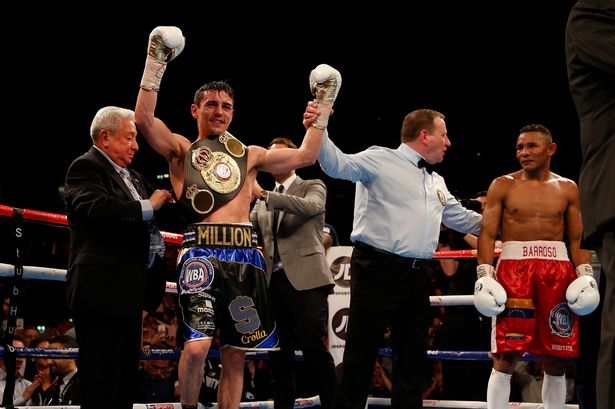 Anthony Crolla celebrates victory