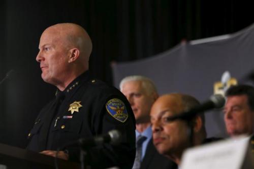 San Francisco police chief Greg Suhr at a media briefing