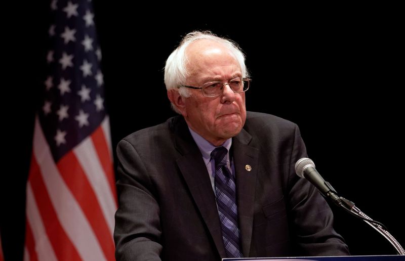 New York Jan 5 2016. Democratic Presidential hopeful Senator Bernie Sanders of Vermont speaks during a campaign stop at the Town Hall Theater in New York City