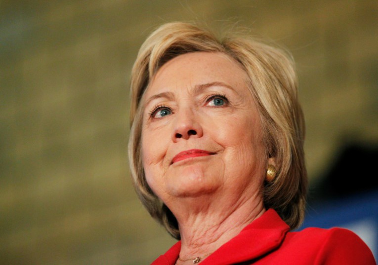 Getty  AFP  John Sommers IIDemocratic presidential candidate Hillary Clinton looks out over the crowd during a campaign rally