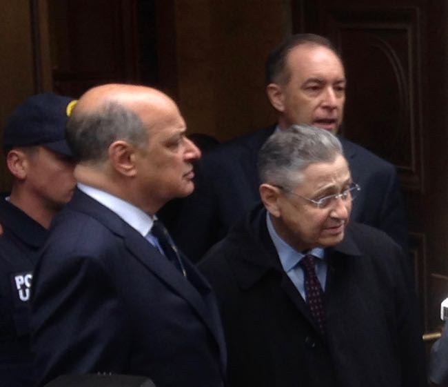 Sheldon Silver leaves court this afternoon after sentencing