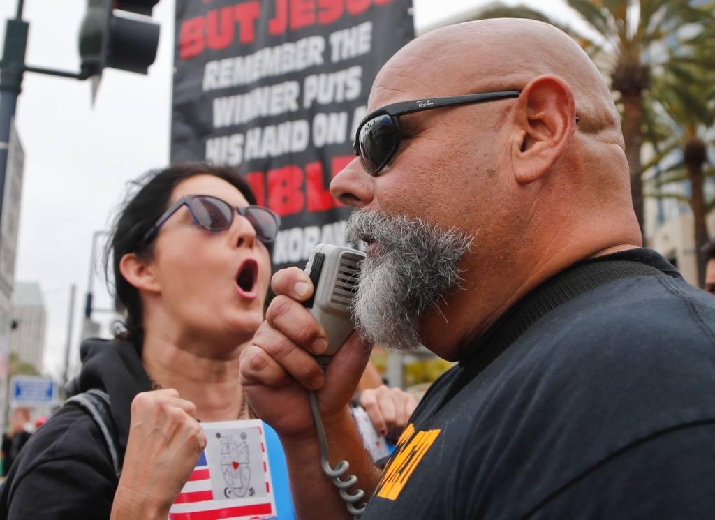 Anti-Trump Protesters Clashed With Trump Supporters and Police in San Diego 35 Arrested