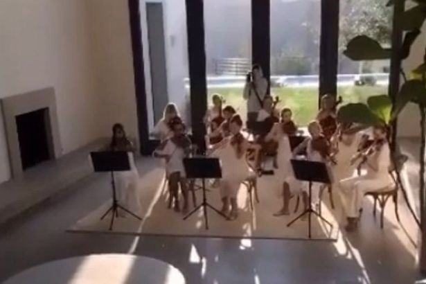 Kanye West wakes Kim Kardashian with a string orchestra on Mother's Day