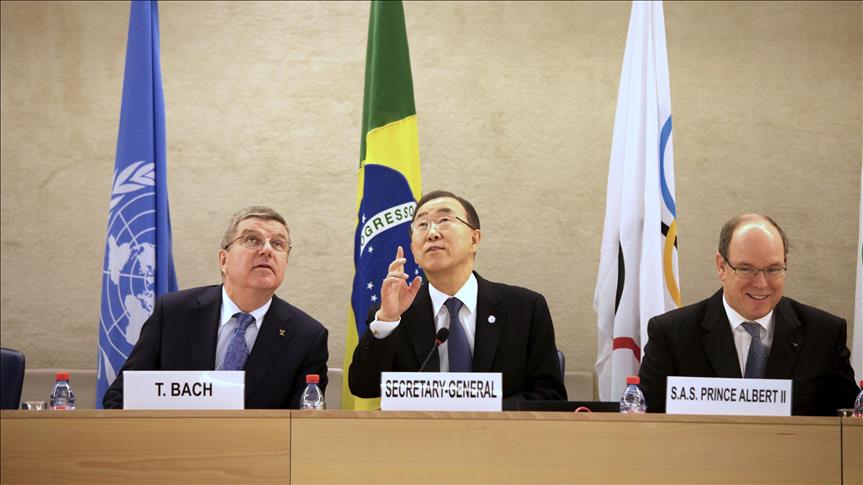 Olympic flame arrives at UN Office in Geneva