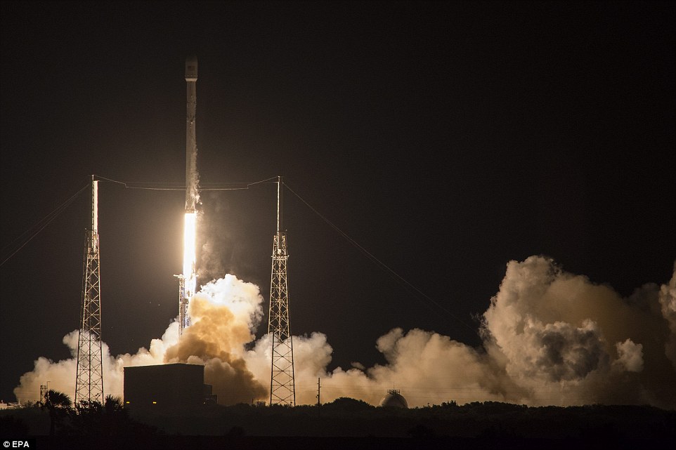 SpaceX has successfully landed a rocket on a floating platform in the Atlantic Ocean after a delivering a Japanese satellite into orbit early this morning and is the second rocket to successfully land in the space of a month