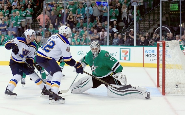 St. Louis Blues David Backes found the loose puck and tapped it home to even the best-of-seven series at one game apiece