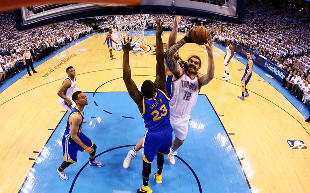 Steven Adams in action for the Oklahoma City Thunder