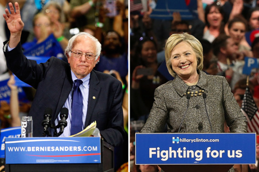 Bernie Sanders and Hillary Clinton