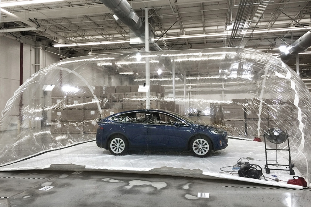 Tesla Model X biohazard-bubble Tesla Bioweapon Defense Mode