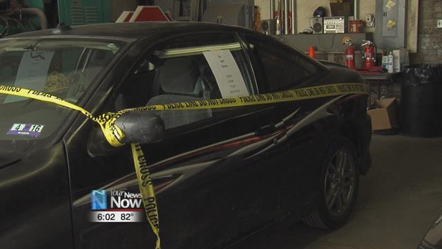 The Delphos Police Chief says he received a call Tuesday from the owner of a car wash on Canal Street about an abandoned car on his lot