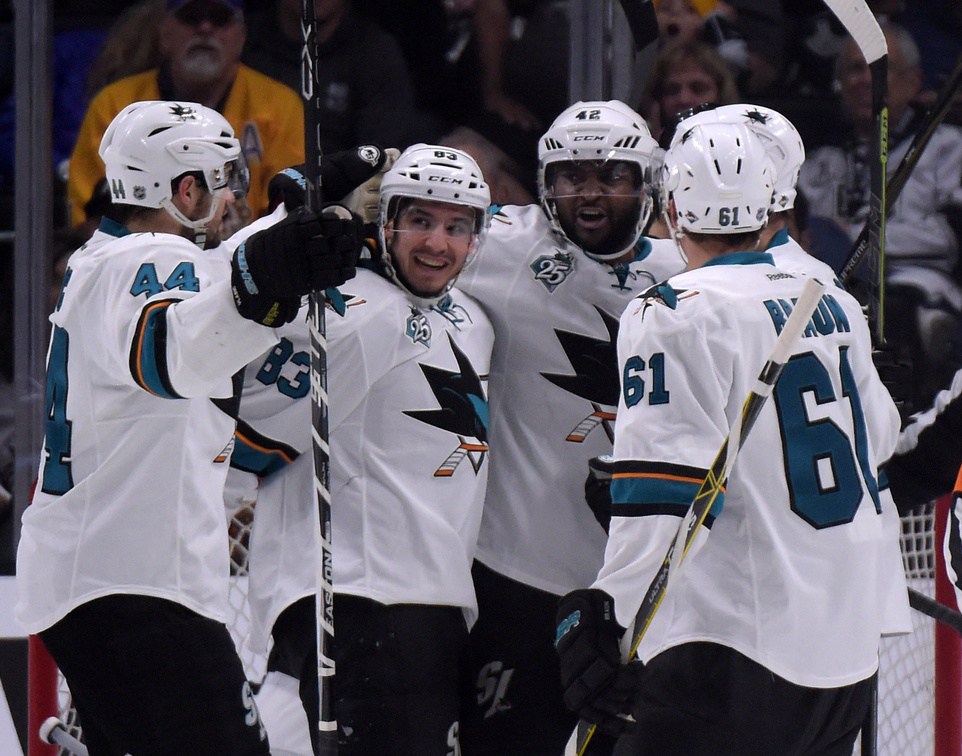 The Sharks won 6-3 in Game 5 against the Kings to eliminate them and advance to the second round