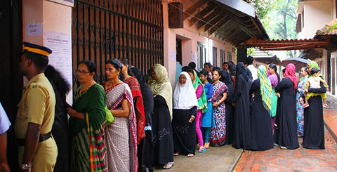 Thiruvananthapuram Polling in 21,498 booths to elect representatives to the 140-member Kerala assembly began at 7 am today