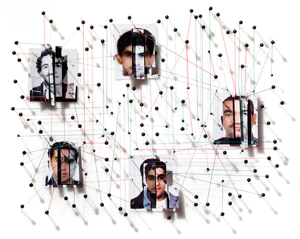 Five members of Hezbollah are being tried in absentia for the 2005 attack. The defendants clockwise from top Hussein Hassan Oneissi Salim Jamil Ayyash Assad Hassan Sabra Hassan Habib Merhi and Mustafa Amine Badreddine