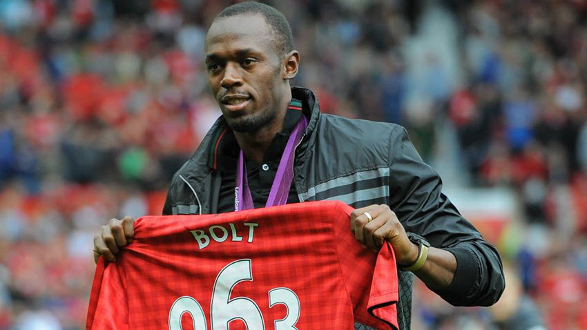 Top sprinter and Manchester United supporter Usain Bolt is not a fan of manager Louis