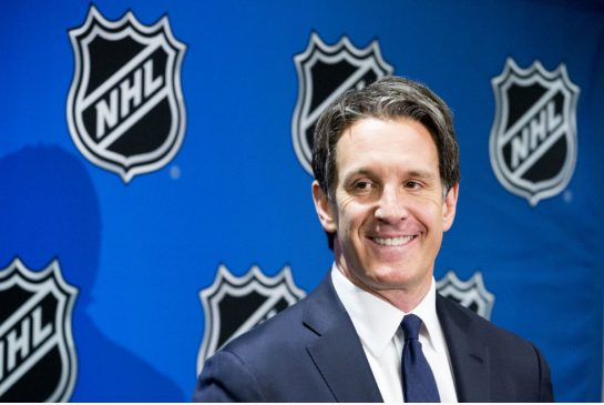 Leafs president Brendan Shanahan was all smiles after Toronto won the NHL's draft lottery on Saturday night. They'll pick first overall at June's draft in Buffalo