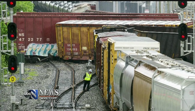 Freight train derails in Washington, cars leaking hazardous chemicals