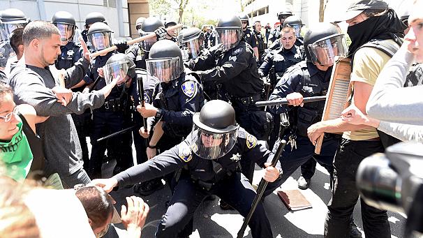 Protest Outside Donald Trump Event In Orange Country Turns Rowdy