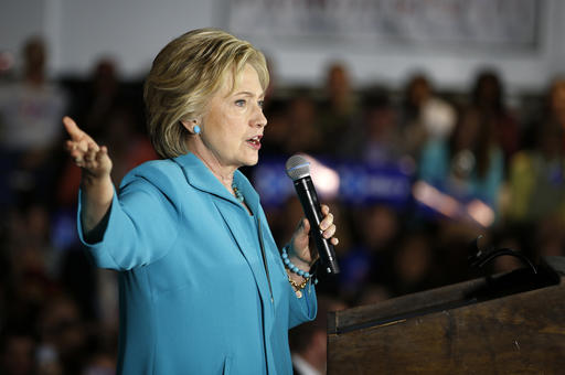 Democratic presidential candidate Hillary Clinton speaks at an International Brotherhood of Electrical Workers training center Tuesday