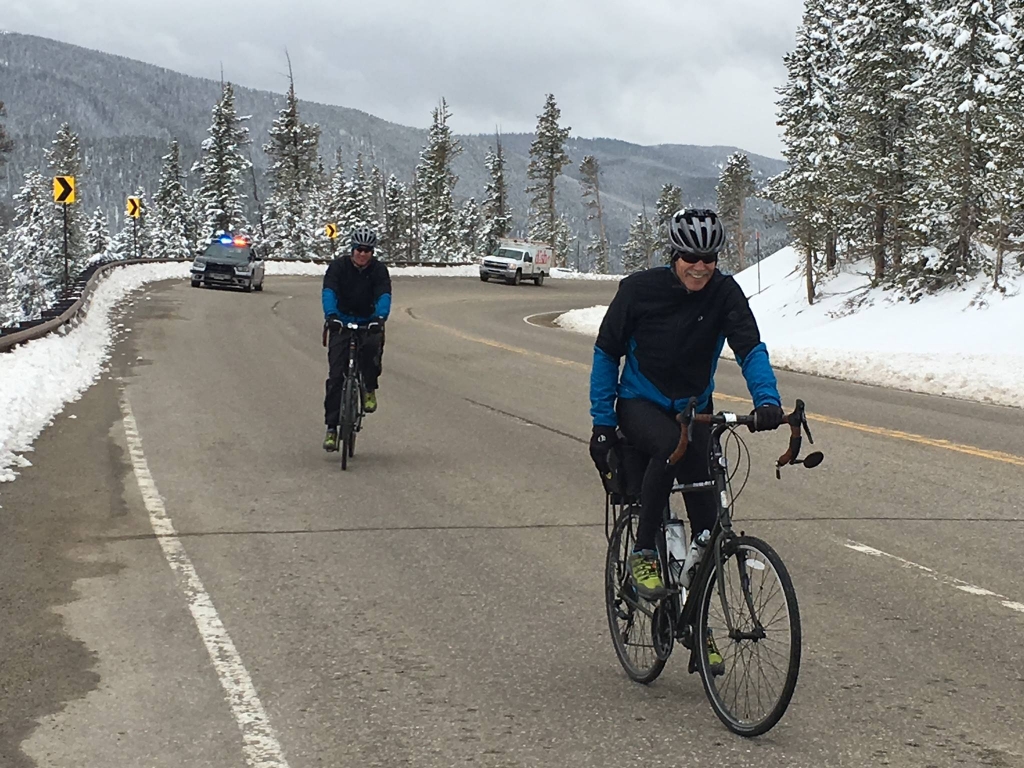 Two U.S. veterans biking across the nation make their way through Colorado Thursday and Friday