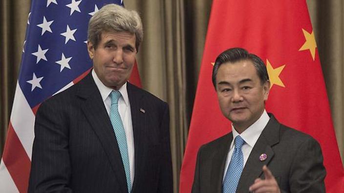 US Secretary of State John Kerry and Chinese Foreign Minister Wang Yi met on the sidelines of the APEC meeting in Beijing in November 2014