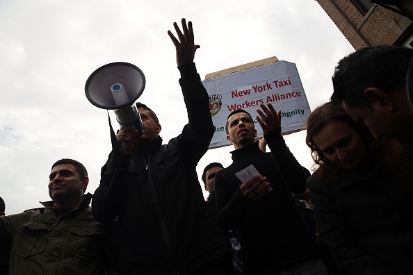 New York Uber Drivers Protest Rate Cuts