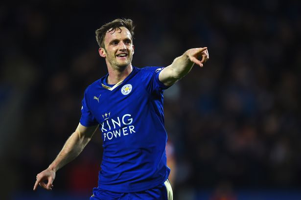 Wales and Leicester star Andy King celebrates scoring against West Brom at The King Power Stadium in March