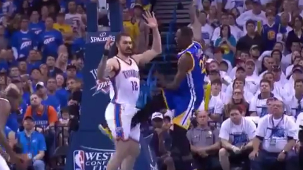 Draymond Green denies intentionally kicking Steven Adams in the groin: 'I'm sure he wants to have kids some day'