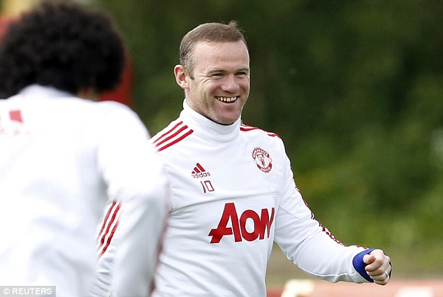 Wayne Rooney was in relaxed mood as he joined his Manchester United team-mates for training on Thursday