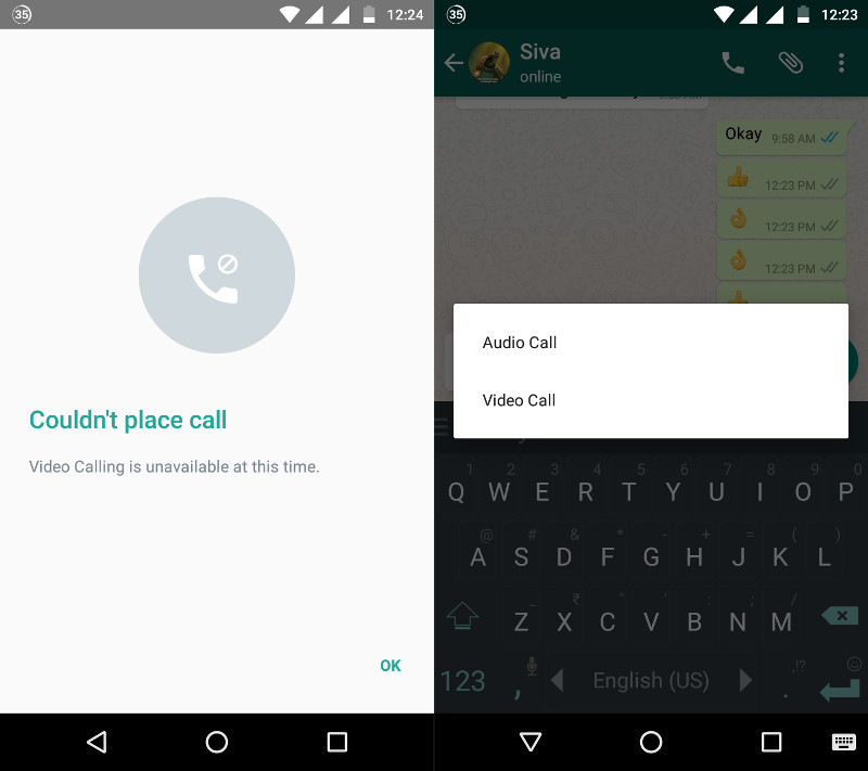 WhatsApp Video Calling Appears on Android Beta App