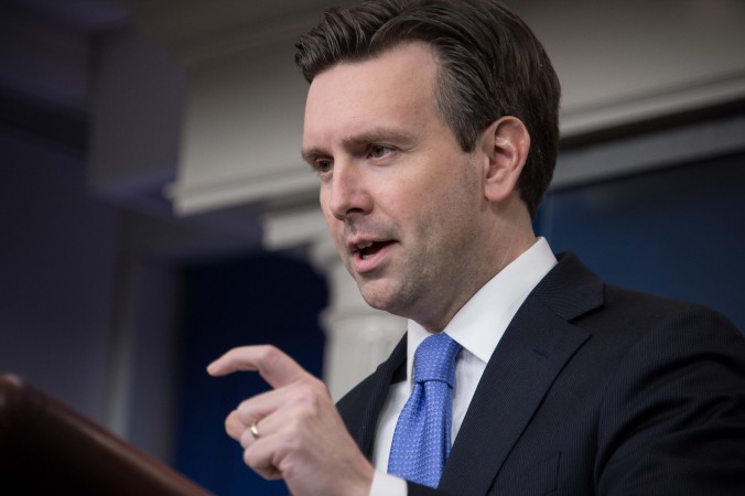 White House spokesman Josh Earnest speaks during the daily briefing at the White House in Washington DC