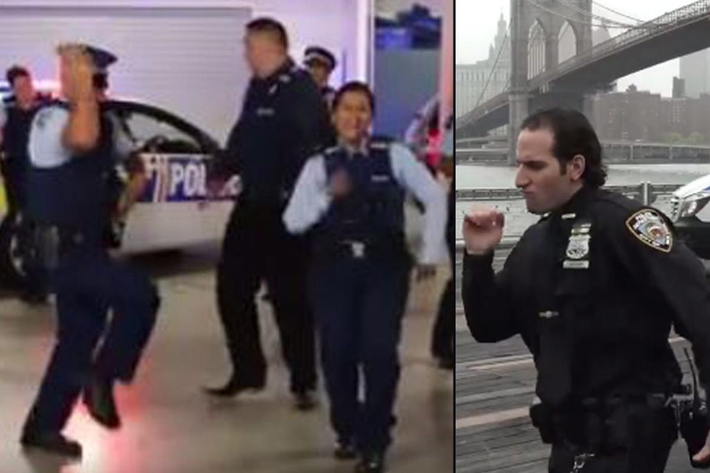 NYPD challenge Kiwi cops in running man dance off