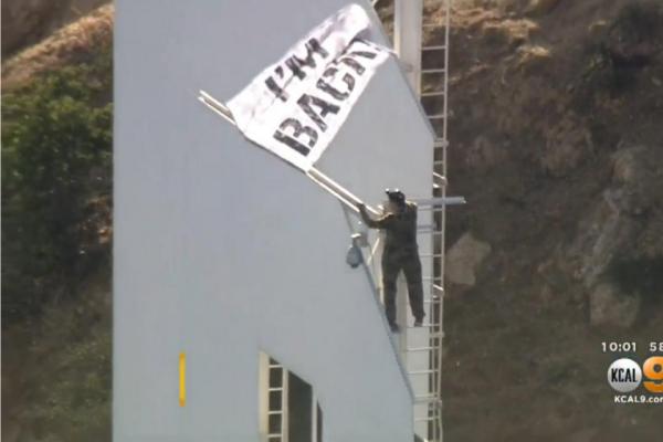 An attention-seeking YouTuber climbed the Hollywood Sign's 'D'