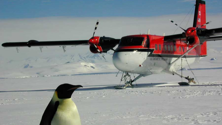 A Kenn Borek Air Ltd. De Havilland Canada DHC-6 Twin Otter operating in Antarctica