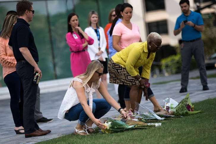 A memorial to Orlando shooting victims