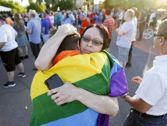 A vigil for the Orlando shooting victims at the Phoenix Pride LGBT Center