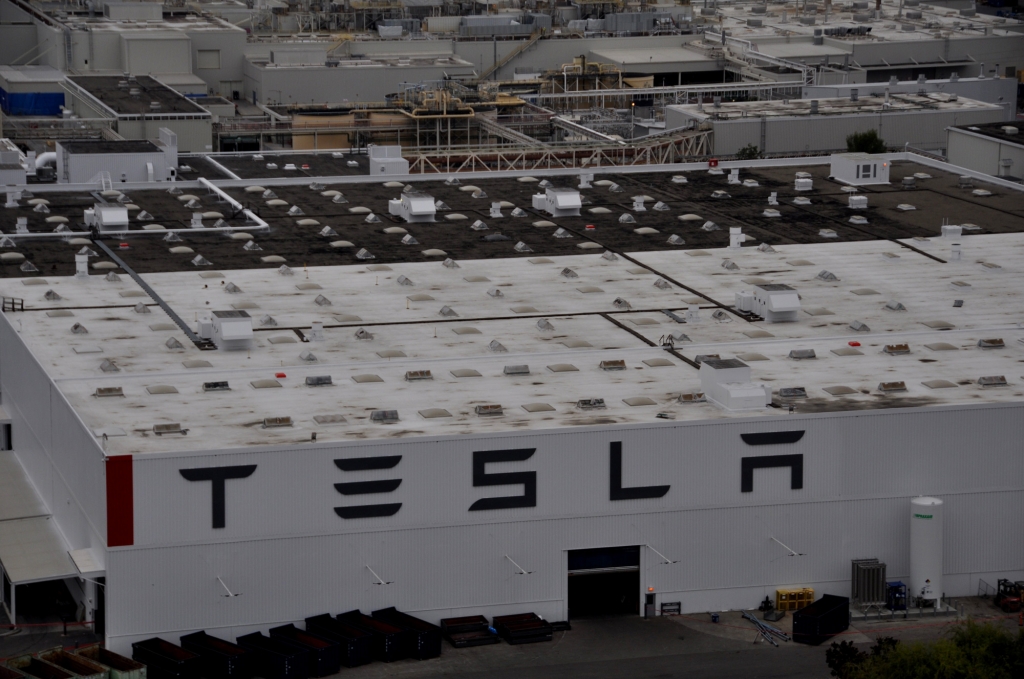 Aerial View Of Tesla Fremont Factory